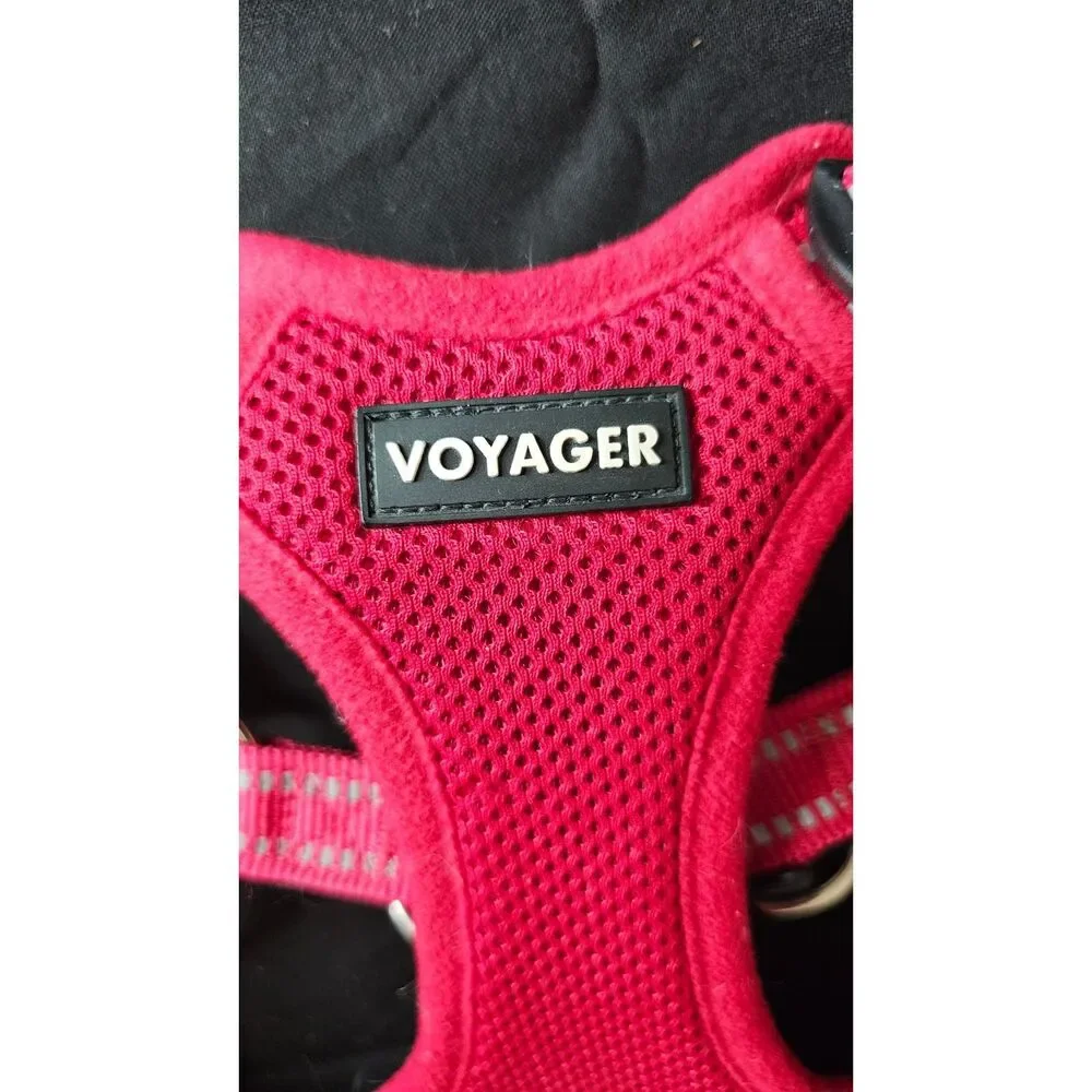 Voyager Step-in Flex Adjustable Reflective Dog Harness - Red, Medium